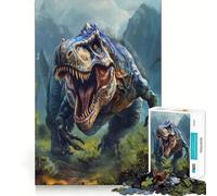 Puzzle Difficile T-Rex Rugissant pour Adultes, 1000 pièces, Jeu intellectuel, Moment de détente, découpe de qualité, Cadeau Exquis (38x52cm)