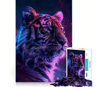 Puzzle Difficile Tigre et Animal de l'espace pour Adultes, 1000 pièces, Jouet Intelligent, Amusant et décontracté, découpe précise, Cadeau Artistique 38x26cm
