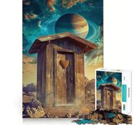 Puzzle Difficile Toilettes dans l'espace pour Adultes, 1000 pièces, Puzzle de mémoire Facile à Assembler, Cadeau Artistique (50x75cm)