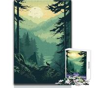 Puzzle Difficile Vie en forêt pour Adultes, 1000 pièces, Jeu éducatif Stimulant l'esprit, Cadeau Unique à Forte Valeur sentimentale, Dimensions:38x52cm