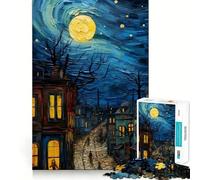 Puzzle Difficile Ville sous Un Ciel étoilé pour Adultes, 1000 pièces, idéal pour stimuler la mémoire, apaiser et s'évader 38x52cm Un Cadeau spécial !
