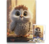 Puzzle Difficile « Yeux de Hibou enchantés » pour Adultes, 1000 pièces, Jeu éducatif Stimulant l'esprit, Cadeau Unique à Forte Valeur sentimentale, Dimensions:38x52cm