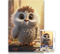 Puzzle Difficile « Yeux de Hibou enchantés » pour Adultes, 1000 pièces, Jeu éducatif Stimulant l'esprit, Cadeau Unique à Forte Valeur sentimentale, Dimensions:38x26cm