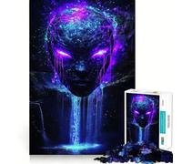 Puzzle Difficile Yeux d'extraterrestre Violets pour Adultes, 1000 pièces, Jeu Intelligent, à Assembler soi-même, Cadeau Festif (38x26cm)