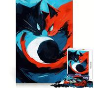 Puzzle Difficile Yin Yang Chats pour Adultes, 1000 pièces, pour améliorer la mémoire et Passer Un Bon Moment Bords Nets Cadeau spécial (38x26cm)