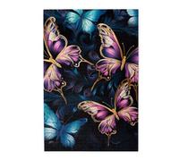 Puzzle d'images de deux papillons colorés. Puzzle en bois pour adultes et enfants, décorations de puzzle stimulantes