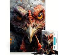 Puzzle Dinde en colère pour Adultes,1000 pièces,Jeu de Concentration,découpe de précision,Bords Lisses,défi Amusant pour Passer Le Temps (50x75cm)