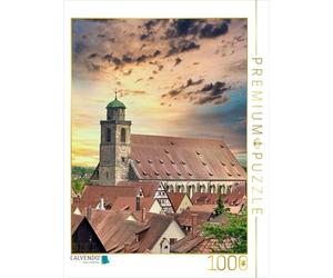 Puzzle · Dinkelsbühl, cathédrale Saint-Georges | 1000 pièces · Format assemblé 64 × 48 cm · CALVENDO Puzzle