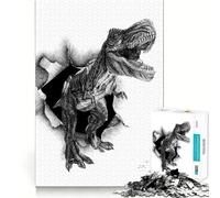 Puzzle Dino en colère de 1000 pièces Jeu de création et de développement Personnel Emboîtement Parfait Pas de pièces Qui se détachent Activité de Partage et de complicité en Famille (50x75cm)