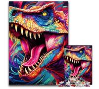 Puzzle Dinosaur Art 1000 pièces, Puzzle Impossible pour Adultes, idéal pour Les Adolescents et Les collectionneurs, Cadeau de Voyage, activité familiale 26x38cm / 10,23x14,96 Pouces