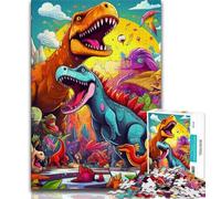 Puzzle Dinosaur World 1000 pièces pour Adolescents, Jouet éducatif et décompressant, Cadeau du Père Noël Secret (38x26cm)