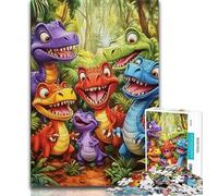 Puzzle Dinosaure 1000 pièces pour Adolescents, Jeu Stimulant, idéal comme Cadeau pour Toute la Famille (38x26cm)