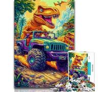 Puzzle Dinosaure 1000 pièces pour Adolescents Jeux éducatifs Anti-Stress Cadeaux et Jouets (50x75cm)