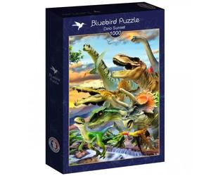 Puzzle dinosaure couché de soleil 1000 pièces