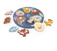 Puzzle dinosaure en bois 12 pièces