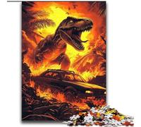 Puzzle Dinosaure Flamme 2000 pièces pour Adolescents, pour Toute la Famille (70x100cm)