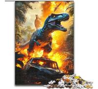 Puzzle Dinosaure Flamme Adulte 1000 Pièces, Jeu Éducatif et Défi pour Famille pour Anniversaire, Noël (26x38cm)