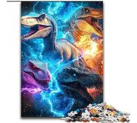 Puzzle Dinosaure Foudre 1000 pièces pour Adolescents, adapté aux Personnes de 14 Ans et Plus Idées Cadeaux de décoration intérieure (26x38cm)