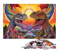 Puzzle Dinosaures Anciens 1000 Pièces pour Adultes, Puzzles Défiants, Casse-tête, Jeu pour Adultes, Activité Interactive Familiale 50x75cm / 19,68x29,52 Pouces