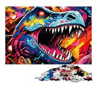 Puzzle Dinosaures Anciens 1000 Pièces pour Adultes Puzzles Défis DIY pour Adolescents 26x38cm / 10,23x14,96 Pouces