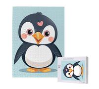 Puzzle d'intelligence en bois 38 x 52 cm, I Love Penguins - Puzzle imprimé de 500 pièces (boîte) - Jeu éducatif pour adultes - Décoration de la maison