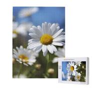 Puzzle d'intelligence en bois 38 x 52 cm, imprimé fleur blanche sauvage, 500 pièces (boîte) jeu éducatif pour adultes, décoration de la maison