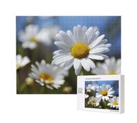 Puzzle d'intelligence en bois 52 x 38 cm, imprimé fleur blanche sauvage, 500 pièces (boîte) jeu éducatif pour adultes, décoration de la maison