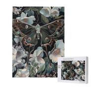 Puzzle d'intelligence en bois de 38 x 52 cm, motif papillon qui ressemble à un paon, 500 pièces (boîte) jeu éducatif pour adultes, décoration de la maison