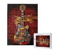 Puzzle d'intelligence en bois imprimé guitare note 38 x 52 cm, 500 pièces (boîte) puzzle éducatif pour adultes, décoration de la maison