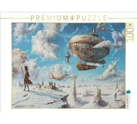 Puzzle · Dirigeables Steampunk | Paysage surréaliste avec des éléments de cirque · 1000 pièces · Format assemblé 64 × 48 cm · CALVENDO Puzzle