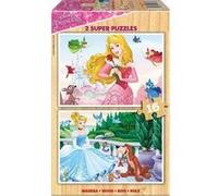 Educa Puzzle Disney en Bois Les Princesses Aurore et Cendrillon - 2 x 16 Pieces Puzzle Enfant