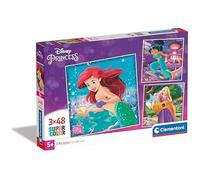 Puzzle Disney Princess Supercolor - Clementoni - 3x48 pièces - 5 ans