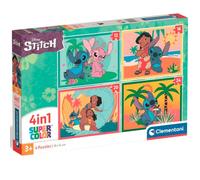 Clementoni – Puzzle enfant Disney Stitch 4 en 1 – 72 pièces – Fabriqué en Italie