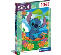 Puzzle Disney Stitch avec 104 super pièces pour les enfants à partir de 6 ans, puzzle coloré pour enfants avec une luminosité particulière, 27572 de Clementoni