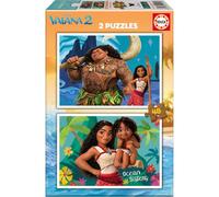 Educa - 2 Puzzles en Carton de 48 pièces avec Les Images de Moana 2, Double Plaisir. Mesures 28 x 20 cm. De 3 4 5 6 Ans (20102)