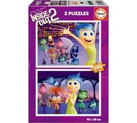 Educa Borrás – 2 puzzles en carton Inside Out 2 – 100 pièces – Double plaisir (20100)