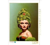 Puzzle · Diva avec Perruque de Brocoli Baroque | Mode des légumes surréalistes · 1000 pièces · Format assemblé 64 × 48 cm · CALVENDO Puzzle