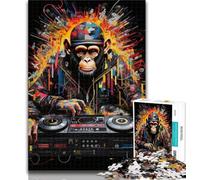 Puzzle DJ Monkey 1000 pièces pour Adolescents, pour Adultes, 1000 pièces, pour la décoration de la Maison, à partir de 14 Ans, 26x38cm