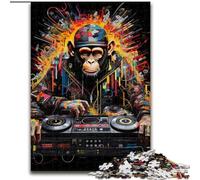 Puzzle DJ Monkey 1000 pièces pour Adultes, à partir de 14 Ans, Jeux Amusants, activités à la Maison, Cadeaux d'anniversaire, Cadeaux de Voyage (50x75cm)