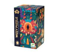 Djeco Puzzle Wizzy La fête des monstres – métallisé – 50 pièces