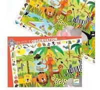 Puzzle Djeco Observation Les Animaux De La Jungle 35 Pcs 3 Ans + G