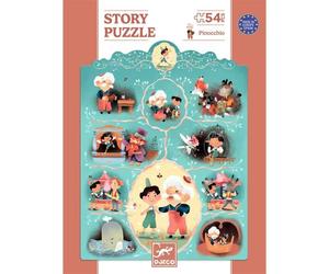 Puzzle Djeco Pinocchio Story Puzzle 54 pièces 38 x 50 cm saumon/terracotta