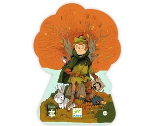 Puzzle Djeco Robin Hood 36 pièces, silhouette nfant 4 ans et +, multicolore