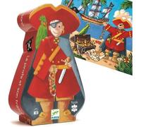 Puzzle - DJECO - Silhouette Pirate - 36 pièces - Enfant garçon 4 ans - Dessins animés et BD