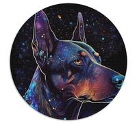 Puzzle Doberman coloré 1000 pièces en Carton, pour la Famille et Les Amis, à partir de 14 Ans, 67,5 x 67,5 cm
