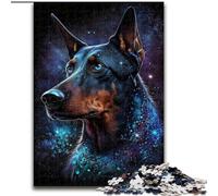 Puzzle Doberman coloré 1000 pièces pour Adultes, Interaction familiale et défi cérébral, défi d'activité familiale (Taille 50x75cm)