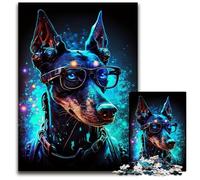 Puzzle Doberman coloré 1000 pièces pour Adultes Puzzles en Carton pour Adultes Casse-tête Stimulant - Jouet Relaxant pour Adolescents 26x38cm/10,23x14,96 Pouces