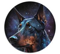 Puzzle Doberman coloré pour Adultes, 1 000 pièces, idéal pour Une soirée de Jeux en Famille, Une décoration d'intérieur et Un entraînement cérébral, 67,5 x 67,5 cm