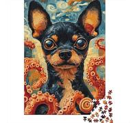 Puzzle Doberman Personnalisable en Carton 100% recyclé pour Adultes et Adolescents, Cadeau Unique, 1 000 pièces (75 x 50 cm)