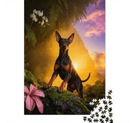 Puzzle Dobermann 1000 Pièces pour Adultes Et Enfants, Défi Stimulant Et Anti-Stress, Puzzle Plantes, DéCoration, Cadeau Anniversaire 70x50cm/1000pcs